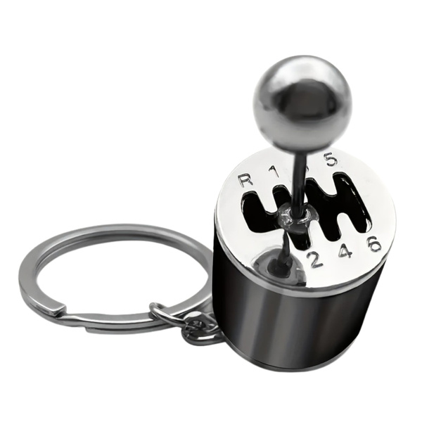 Metal Keychain Movable Gearbox Black