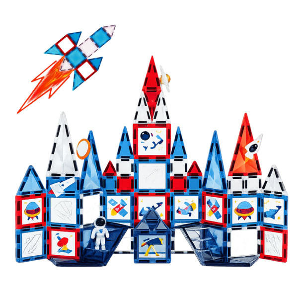Magnetic Space Windows Construction Blocks 90 pcs.