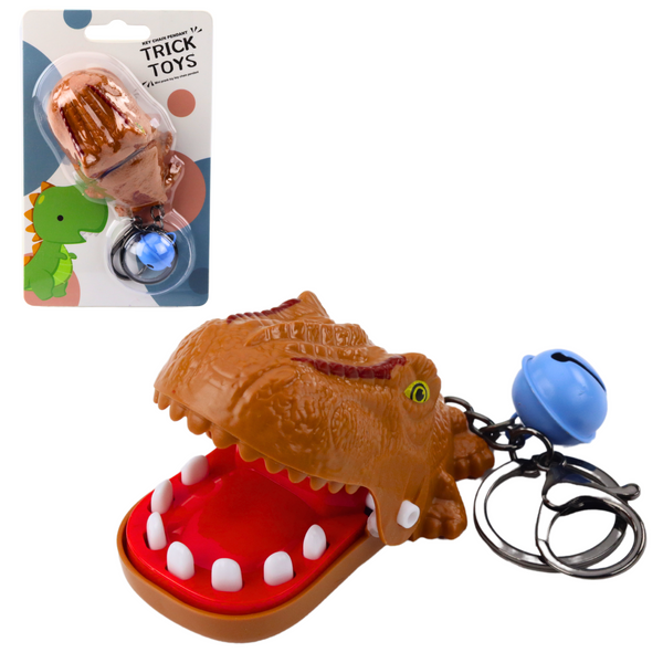 Arcade Game Dentist Dinosaur Keychain Pendant 2in1
