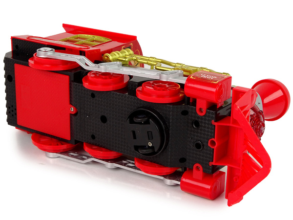 Christmas Locomotive Lights Sound Red Battery Operated