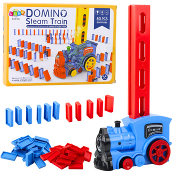 Electric Locomotive Battery Operated Domino Blocks Water Steam 80pcs