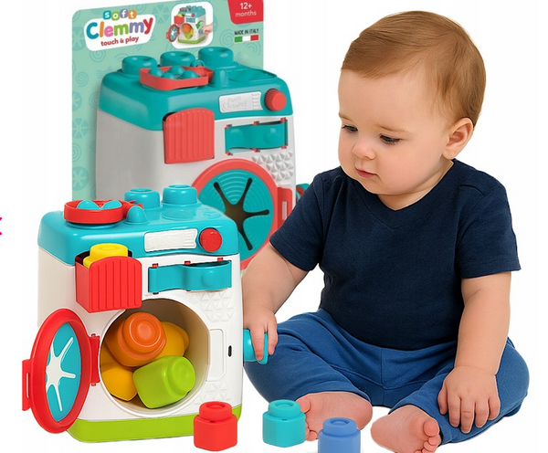 Clemmy Sensory Washing Machine & Block Sorter Clementoni 17582