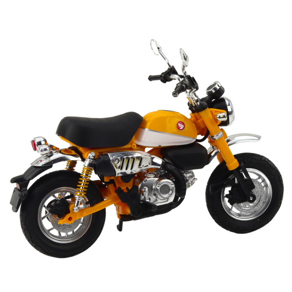 Motorcycle Retro Classic Metal Lights Yellow 1:12