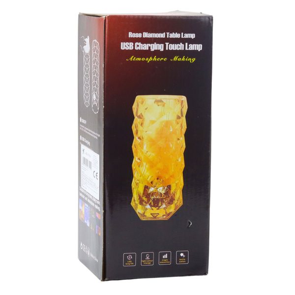 Kristall-LED-Nachtlampe, 16 Farben, Touch-Fernbedienung