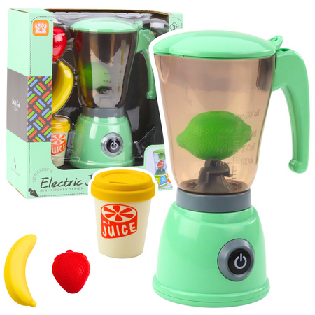 Elektrischer Mixer für Kinder, Obstbecher, Lichter, Geräusche, Grün