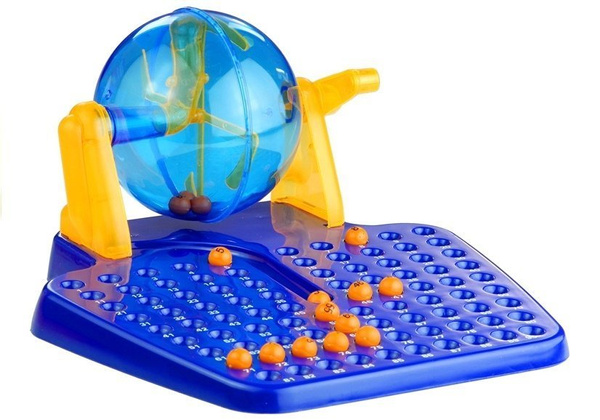 BINGO Lotto Spiel-Set mit Trommel Zubehör Bingotrommel Glückspiel Spielset Spiel