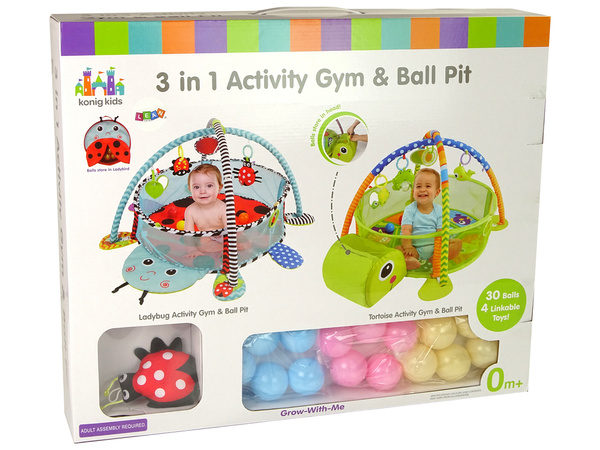 Educational Mat with Turtle Playpen Balls for Baby