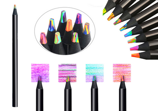 Set of Multicolored Pencils Creative Round Pencils 12 pcs.