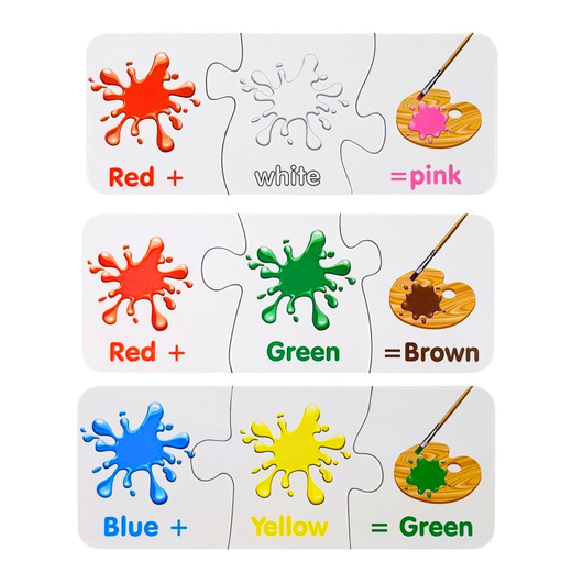 Puzzle Edukacyjne Kolory Po Angielsku 10 Połączeń 