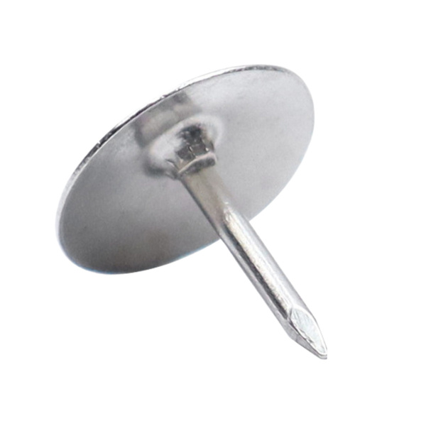 Set of Flat Head Pushpins for Office and School, Silver, 40 pcs.
