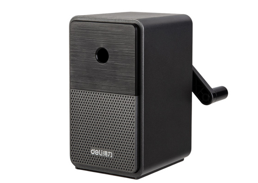 Cranked Sharpener with Container, Blade Adjustment, Black