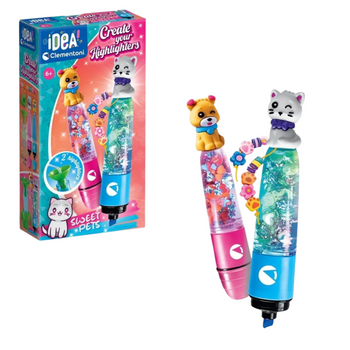 Idea Art Mini Factory Sweet Pets Highlighter Creators Dog & Cat Edition Clementoni 18166