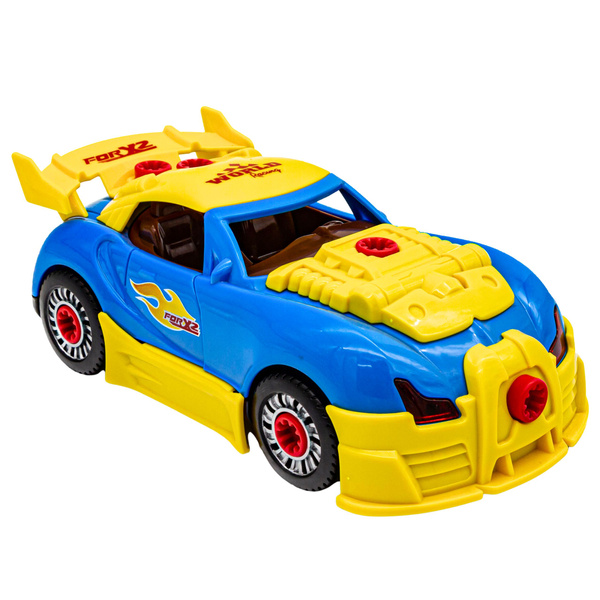 Set für kleine Mechaniker: Zerlegtes Auto, Schraubenzieher, Lichter, Geräusche