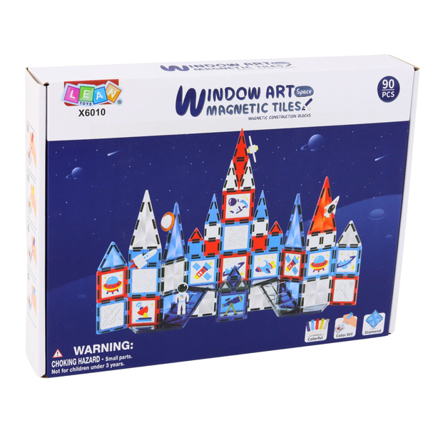 Magnetische Weltraumfenster-Bausteine, 90 Stk.