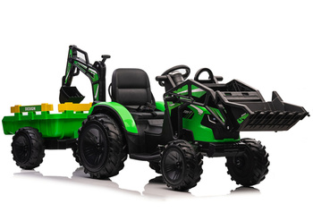 Battery-powered excavator with trailer SX2068 Green