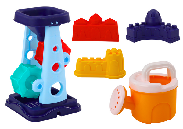 Sandspielzeug-Set, Toczka, Mühle, Paddel, Gießkanne, blau