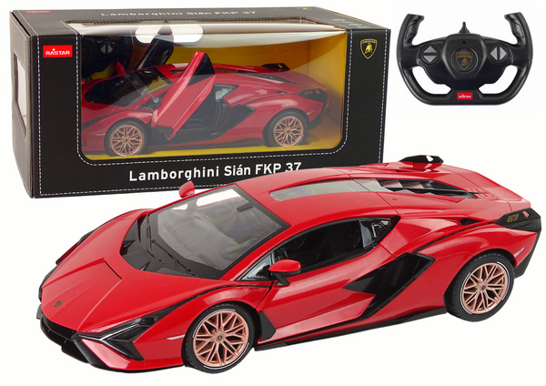 Auto R/C Lamborghini Sian FKP 37 Rastar 1:14 Rot mit Fernsteuerung