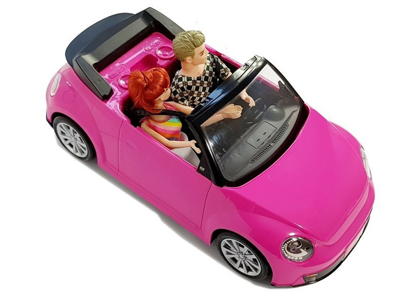 Puppen mit Auto Auto Coupe Sound und Licht 43 cm Rosa