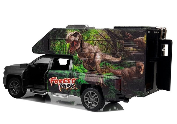 Wohnmobil mit Dinosauriern 1:32 Schwarz