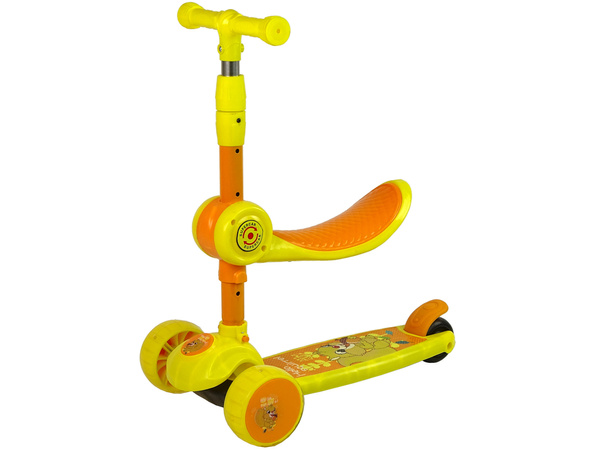 Three-wheeled Balancing Scooter Saddle Yellow Music Diodes Squirrel