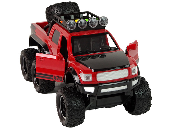 Off-Road Car Friction Drive Big Wheels 1:16 Red