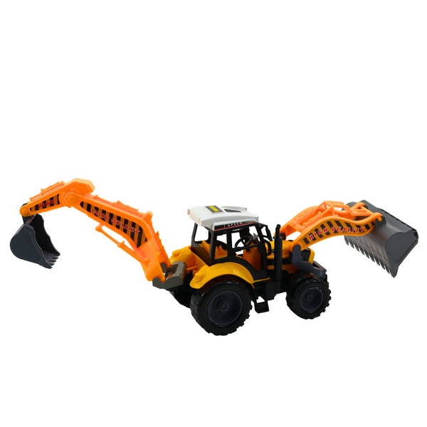 Large Backhoe Loader Agricultural Construction Mobile Yellow