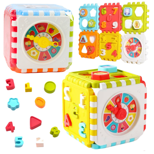 Educational Cube Sorter Numbers Patterns Clock Colored