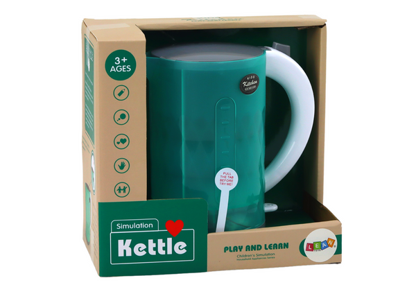 Battery Operated Electronic Kettle Lights Sound Household Appliances Green