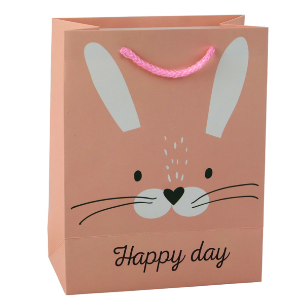 Glitzer-Geschenktüte aus Papier mit Tiermotiven, 23 x 18 x 10,5 cm