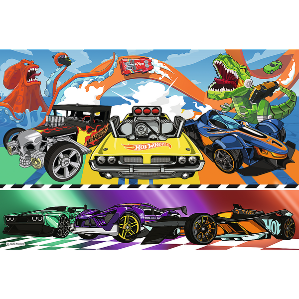 Puzzle - 100 - Speeding cars - Hot Wheels Trefl 16466