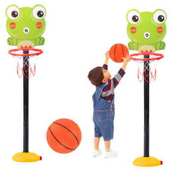 Verstellbarer Basketballkorb, grüner Frosch, 110 cm