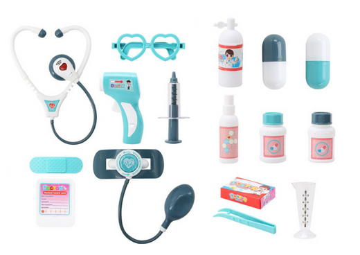 Little Doctor Medical Kit In Suitcase Lights Sounds Blue