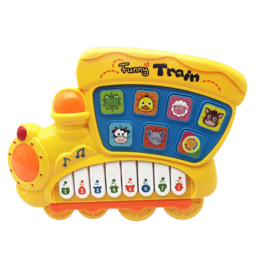 Electric Educational Piano For Toddlers Locomotive Yellow