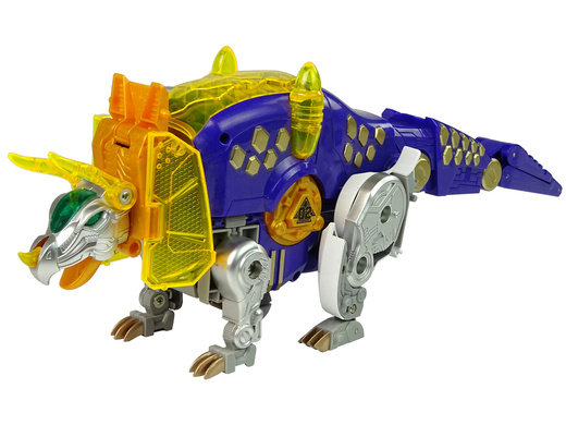 Dinobots 2 in 1 Dinosaurier-Schrotflinte Lila Triceratops-Schild