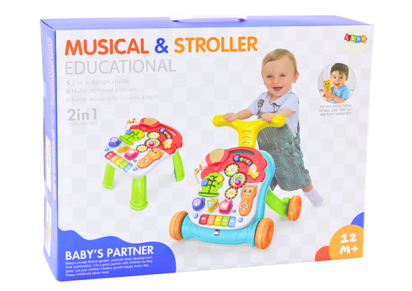 Walker Kinderwagen Lerntisch 2in1 Interaktives Licht und Sound