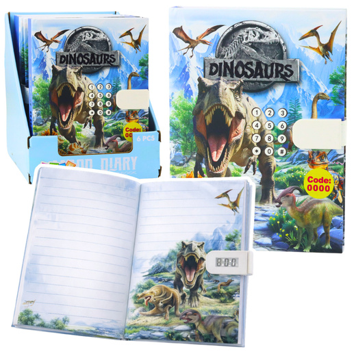 Tagebuch, Notizbuch, Code, Dinosaurier, Melodien, Ausmalbilder