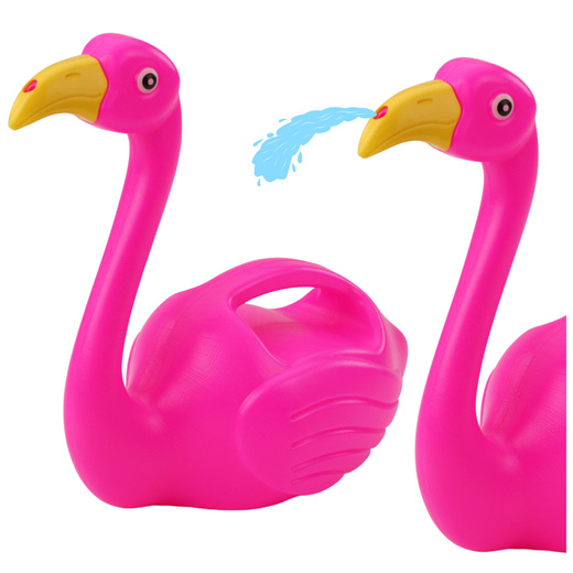 Small Plastic Watering Can For Children Flamingo Pink