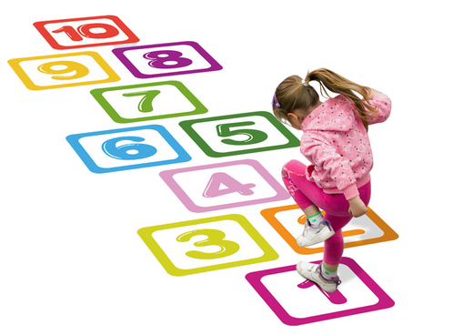 Floor Stickers Numbers 1-10 Educational For Hopscotch