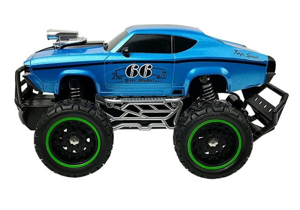 Remote controlled Car Off-road R/C Blue High Wheels