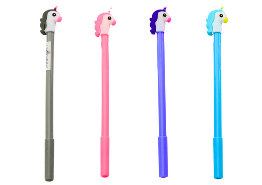 Stift mit Einhornkappe, schwarze Mine, Mischung aus Grau und Lila, 0,5 mm