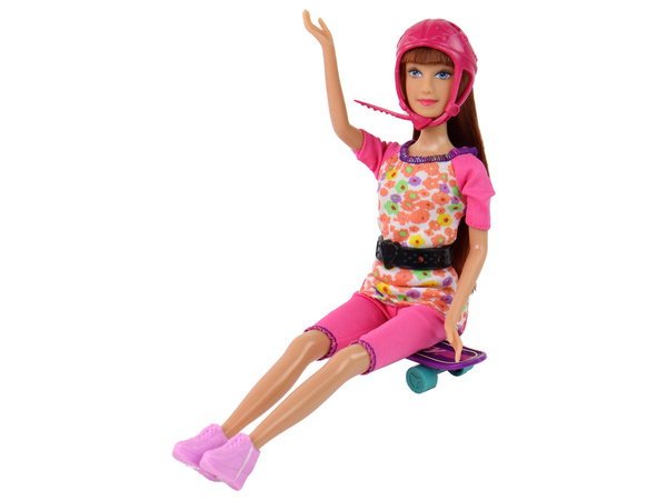 Lucy Doll Set Rosa Roller-Skateboard-Helme