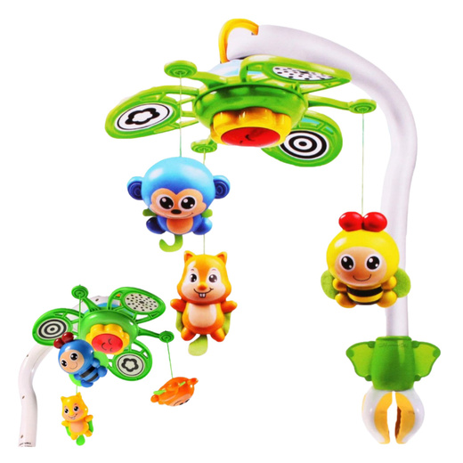 Bed Bell Musical Mobile with Animal Pendants 2 in 1