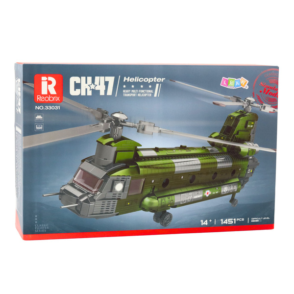 Bausteinset Militärhubschrauber CH-47 Chinook 1451 Teile.
