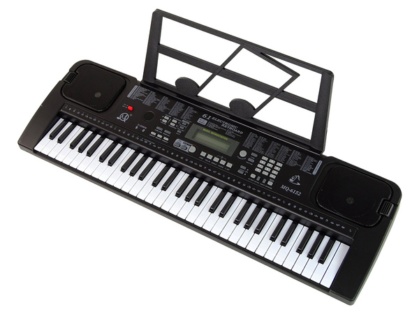 Tastatur mit Mikrofon-Musikinstrument schwarz