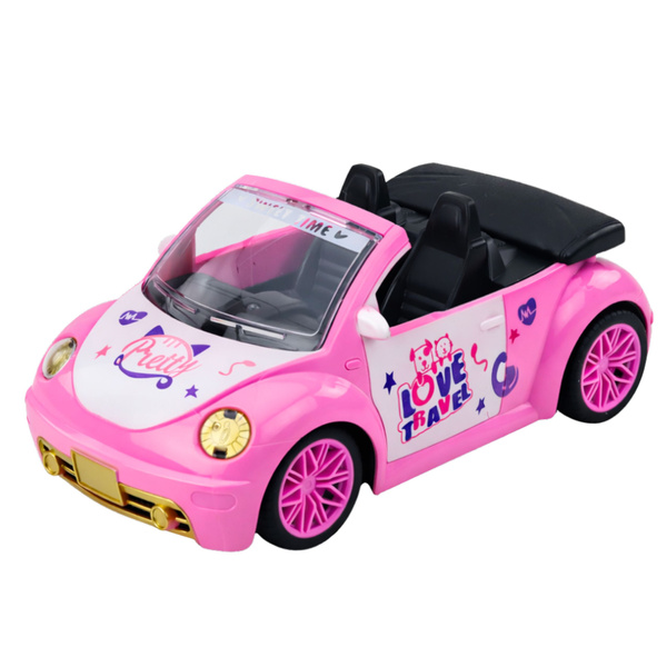 Ferngesteuertes Auto RC Cabrio für Puppen Rosa