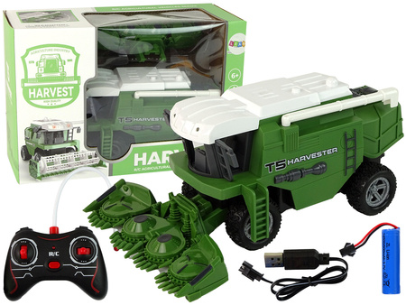 Remote Controlled Agricultural Harvester R/C Lights Green