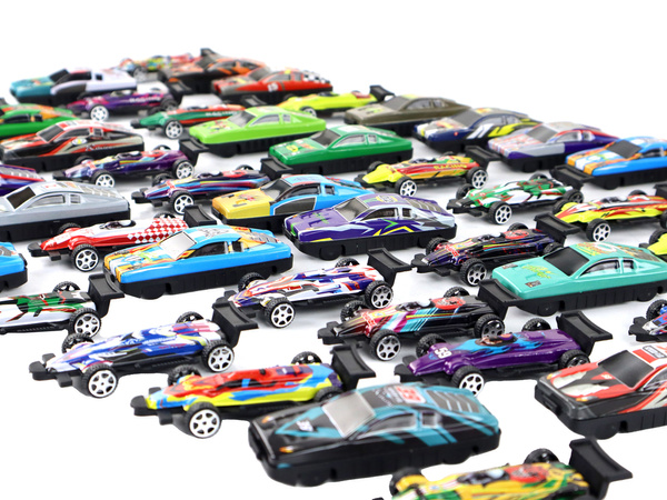Set of 50 pieces of springs, colorful toy cars