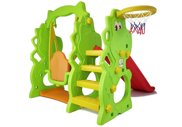 Slide and Swing Garden Set DINO HDPE Basketball