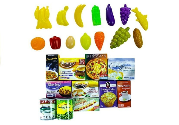 Shop Trolley + 25 Toy Food