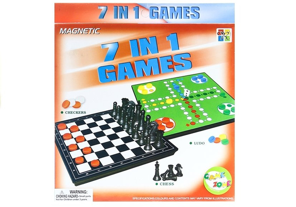 Magnetic Game Board Set 7 in 1 Gesellschaftsspiele Brettspiele